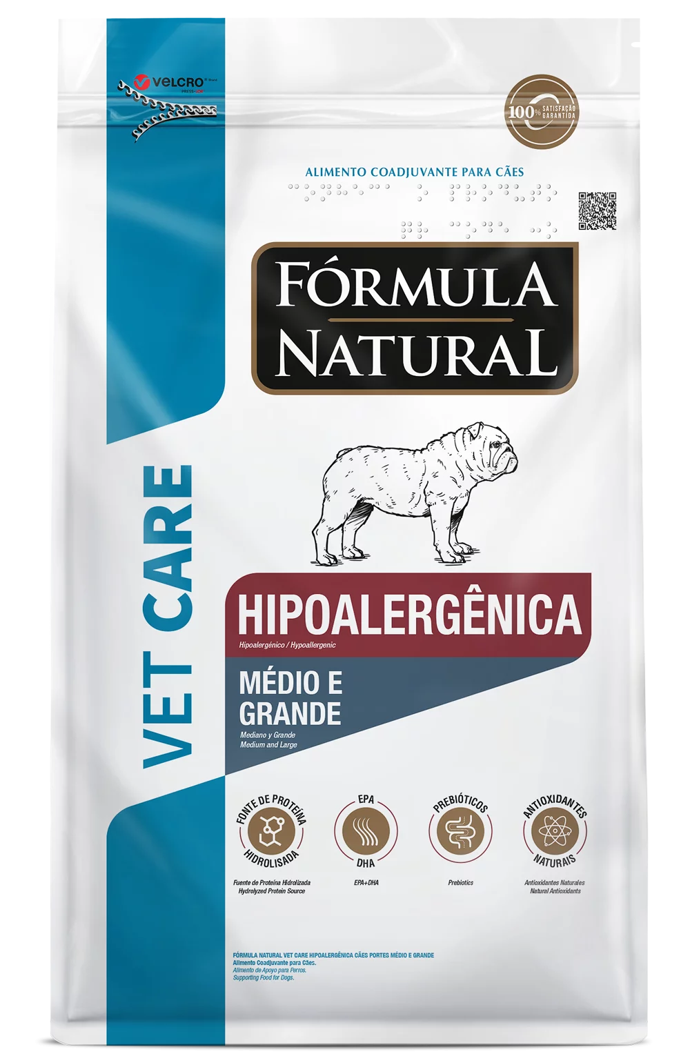 Fórmula Natural Vet Care Hipoalergênica 2k Raza Mediana y Grande