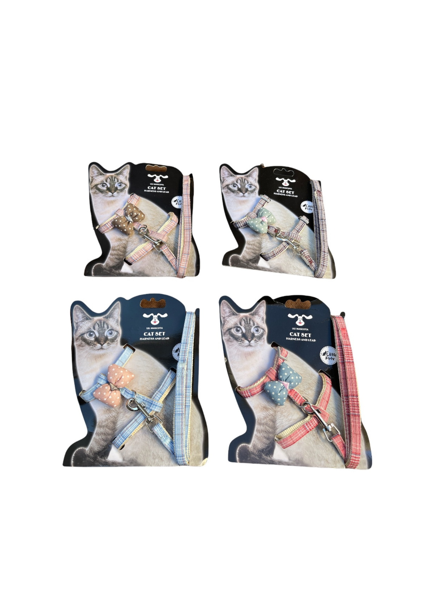 Pretal para gato con moña