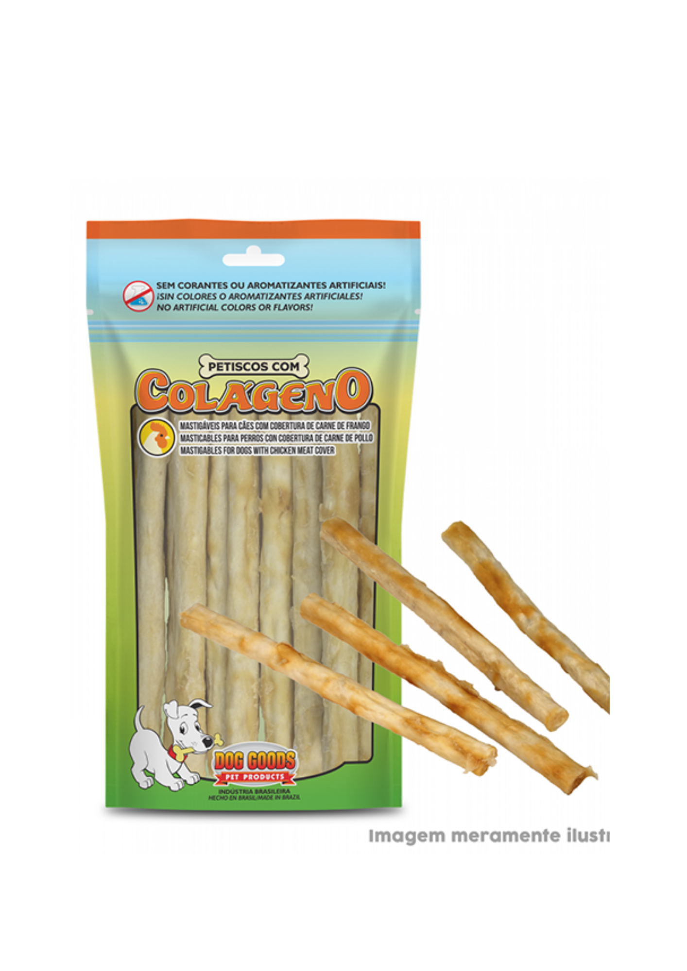 Colageno Palitos Carne o Pollo , Envasado