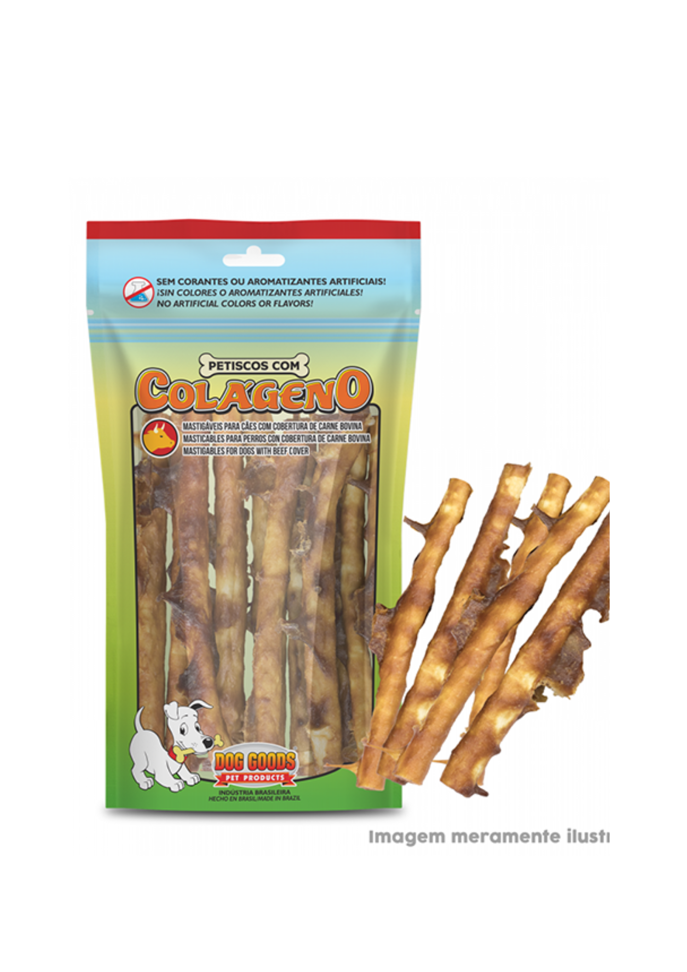 Colageno Palitos Carne o Pollo , Envasado